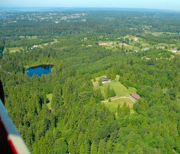 Aerial View of the Ranch looking to the NW